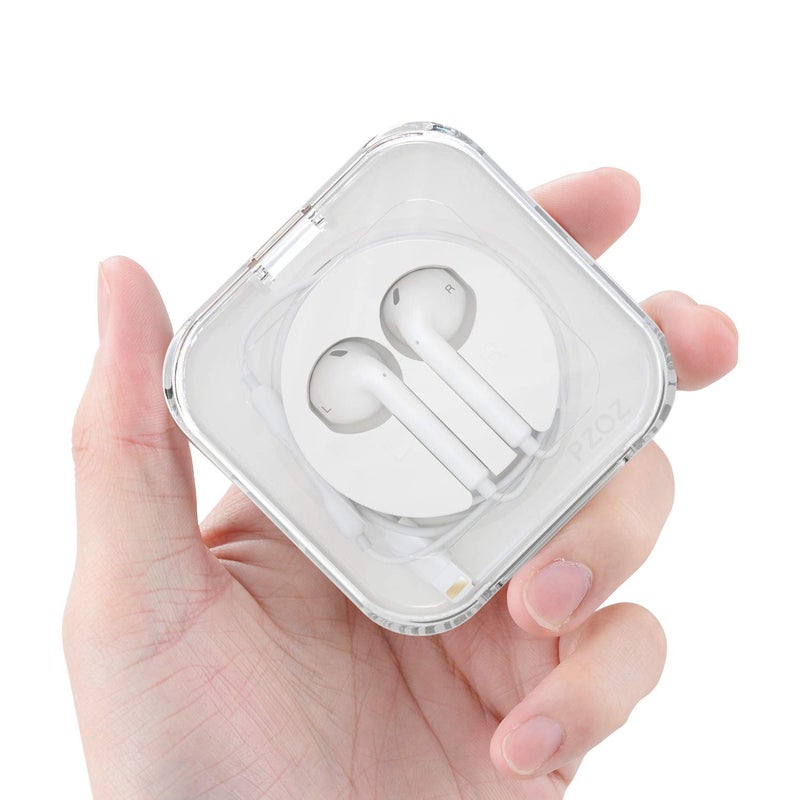 Pzoz حافظة سماعات الأذن pzoz متوافقة مع Apple iPhone/iPad/iPods EarPods، غلاف منظم لسماعات الأذن، حامل سلكي، لفة تخزين صغيرة لإدارة الكابلات (سماعات الأذن) - Image 1